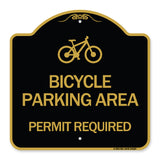 Bicycle Parking Area - Permit Required with Graphic