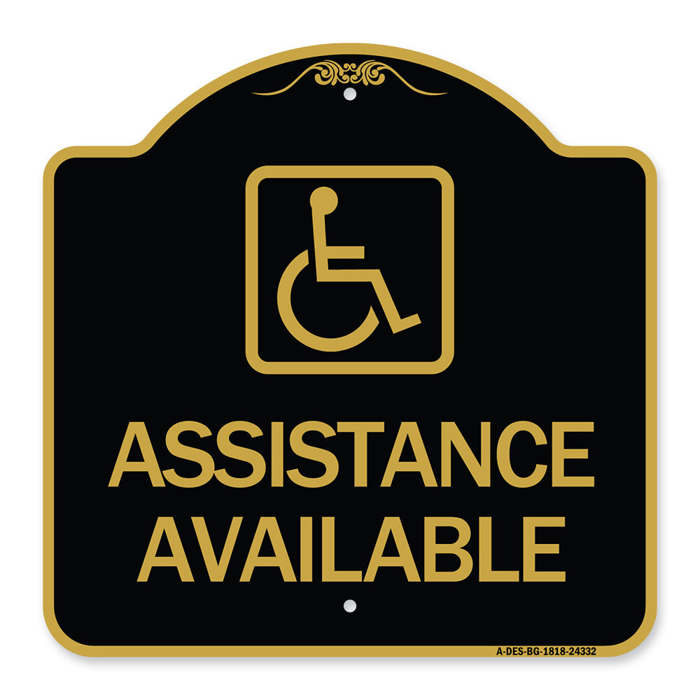 Assistance Available with Handicap Symbol