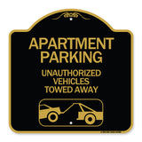 Apartment Parking - Unauthorized Vehicles Towed Away (With Car Tow Graphic)