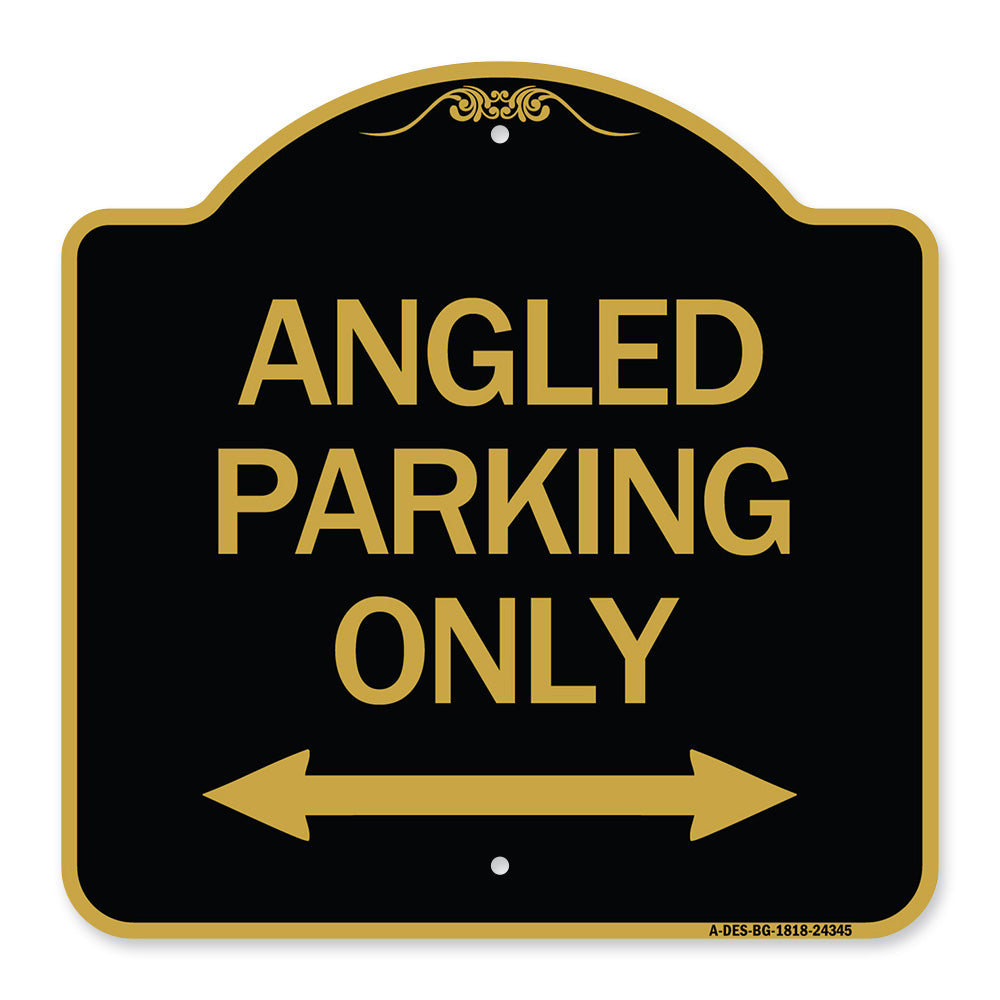 Angle Parking Only (With Bidirectional Arrow)