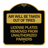 Air Will Be Taken Out of Tires - License Plates Removed from Unauthorized Parkers