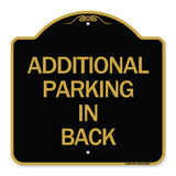 Additional Parking in Back Sign