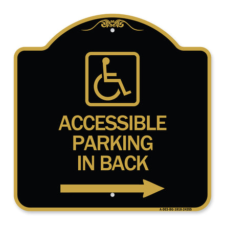 Accessible Parking on Right Arrow (With Graphic)