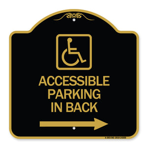 Accessible Parking on Right Arrow (With Graphic)