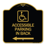 Accessible Parking on Left Arrow (With Graphic)