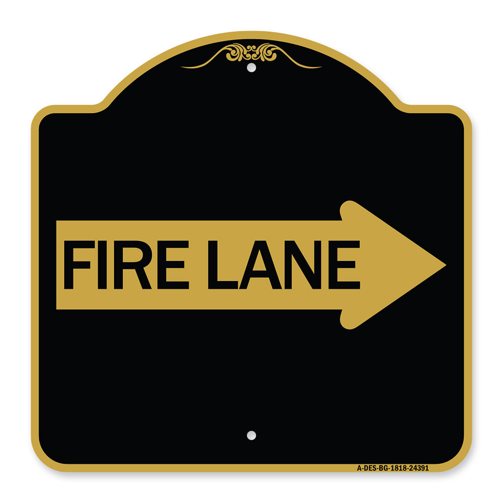 Fire Lane Right Arrow