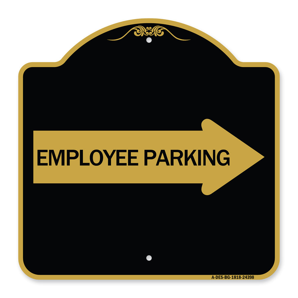 Employee Parking (With Right Arrow)