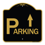 Parking with Arrow Pointing Up