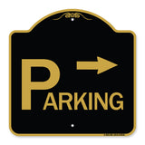 Parking with Arrow Pointing Right