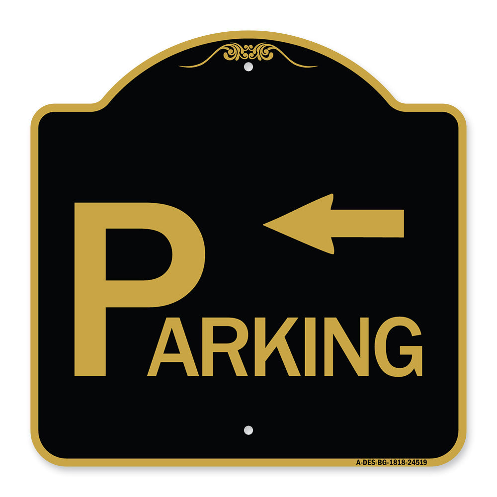 Parking with Arrow Pointing Left