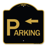 Parking with Arrow Pointing Left