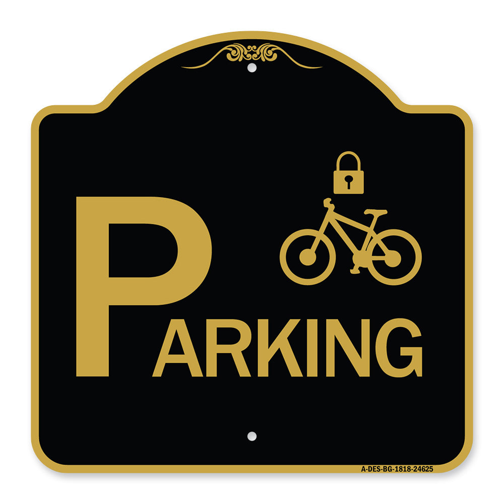 Parking (With Cycle and Lock Symbol)