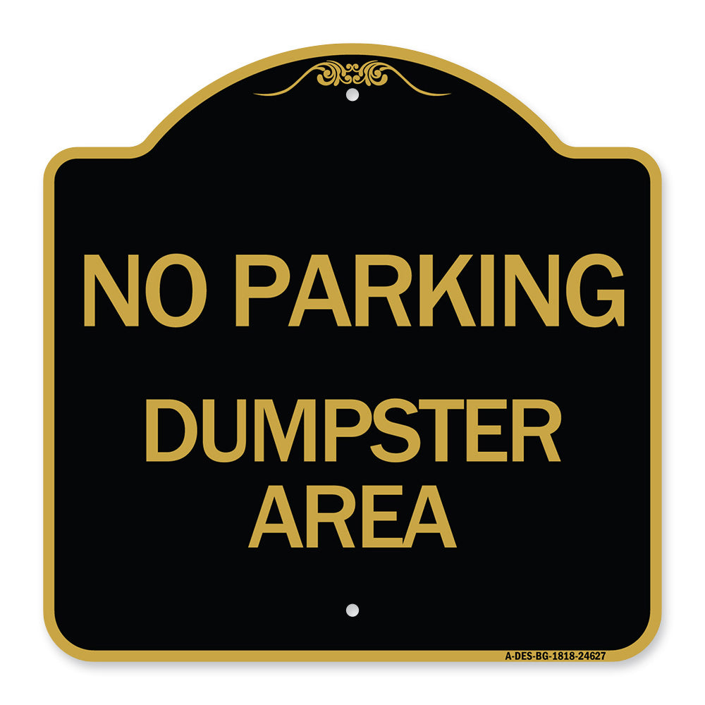 No Parking Dumpster Area