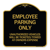 Employee Parking Only Unauthorized Vehicles Will Be Ticketed Towed at Owners Expense