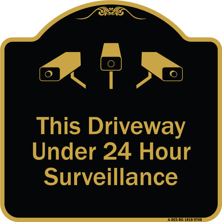 This Driveway Under 24 Hour Surveillance With Graphics