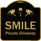 Smile Private Driveway With Video Surveillance Camera Graphics