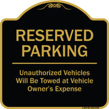 Reserved Parking Unauthorized Vehicles Will Be Towed At Vehicle Owner's Expense
