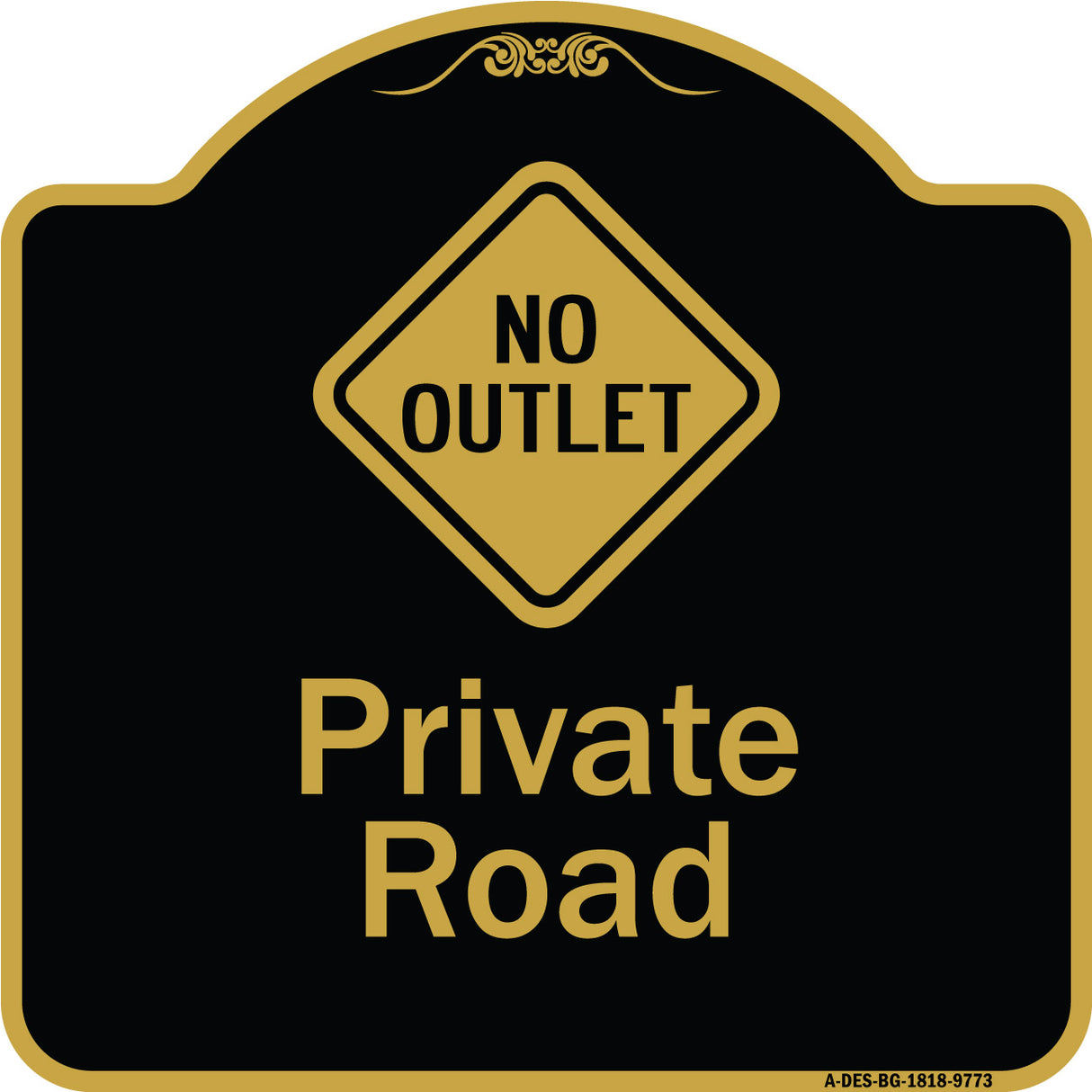 Private Road With No Outlet Symbol