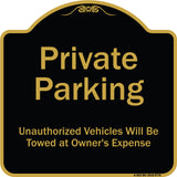 Private Parking Unauthorized Vehicles Will Be Towed At Owner Expense