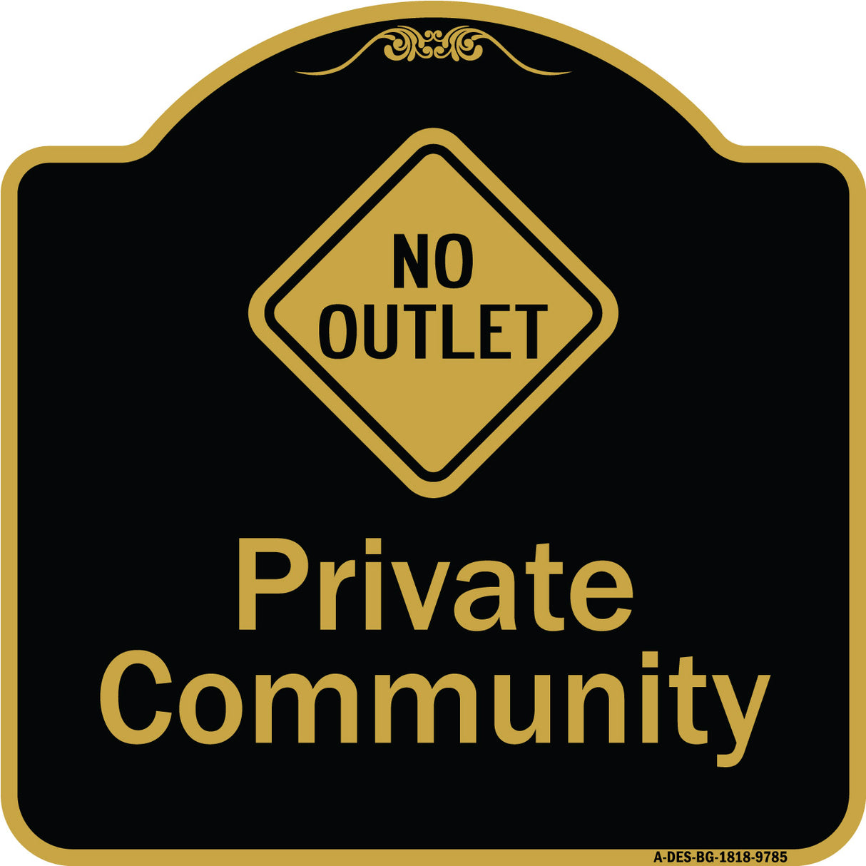 Private Community With No Outlet Symbol