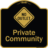 Private Community With No Outlet Symbol
