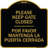 Please Keep Gate Closed Por Favor Mantenga La Puerta Cerrada