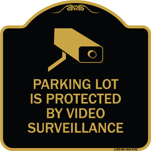 Parking Lot Is Protected By Video Surveillance With Graphic