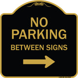 No Parking Between Signs Right
