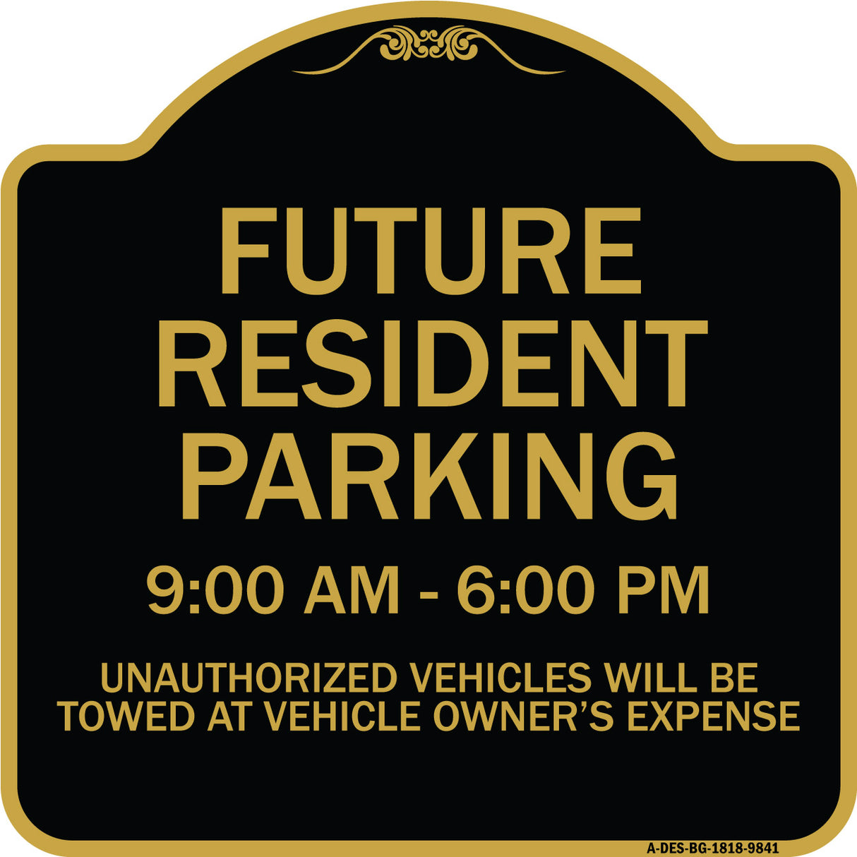 Future Resident Parking 9:00 To 6:00