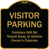Visitor Parking Violators Will Be Towed Away At Vehicle Owner's Expense