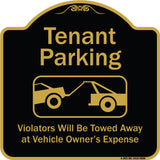 Tenant Parking, Violators Towed Away With Graphic