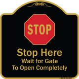 Stop, Wait For Gate To Open Completely With Symbol