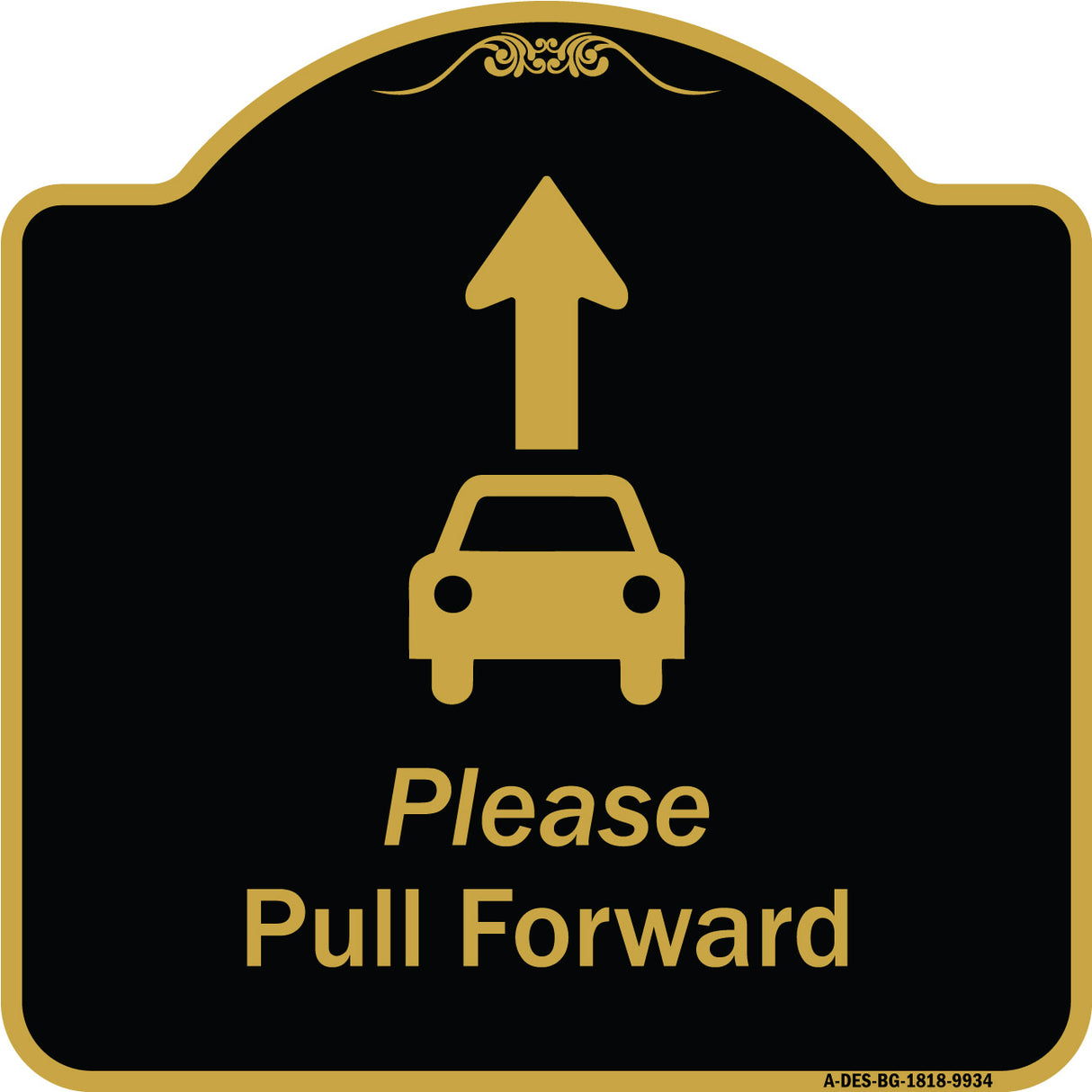 Please Pull Forward With Graphic And Ahead Arrow