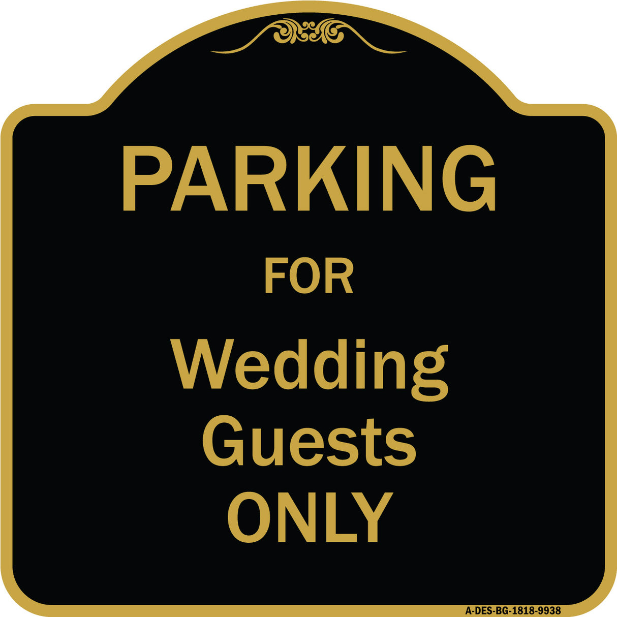Parking For Wedding Guests Only