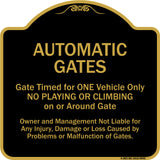 Automatic Gates, Gate Timed For One Vehicle Only