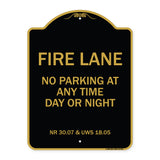 Wisconsin Fire Lane No Parking at Anytime Day or Night