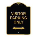 Visitor Parking Sign Visitor Parking Only (With Bidirectional Arrow)