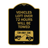 Vehicles Left Over 72 Hours Will Be Towed Tow-Away Zone (With Car Tow Graphic)
