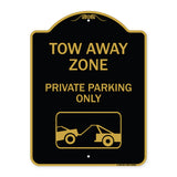 Tow Away Zone - Private Parking Only (With Car Towing Symbol)