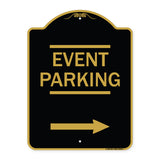 Thanks for Coming Turn Right for Exit Event Parking with Right Arrow