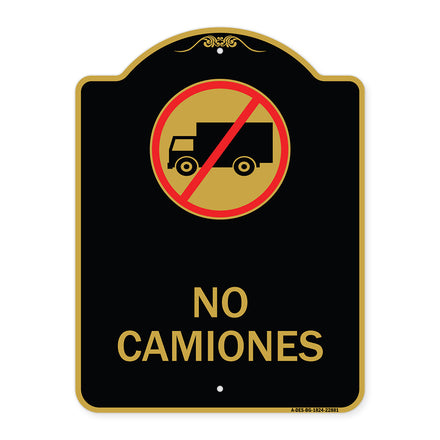 Spanish Traffic Sign No Camiones (No Trucks) (With Graphic)