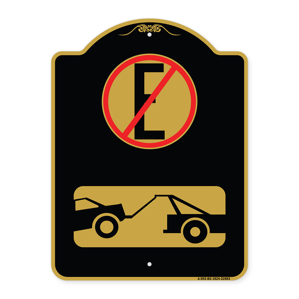 Spanish Parking Control Sign No Estacionar (No Parking) (With Symbol)