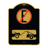 Spanish Parking Control Sign No Estacionar (No Parking) (With Symbol)