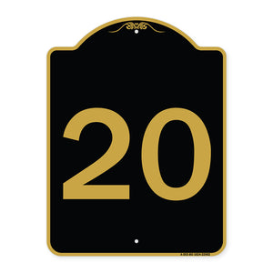 Sign with Number '20