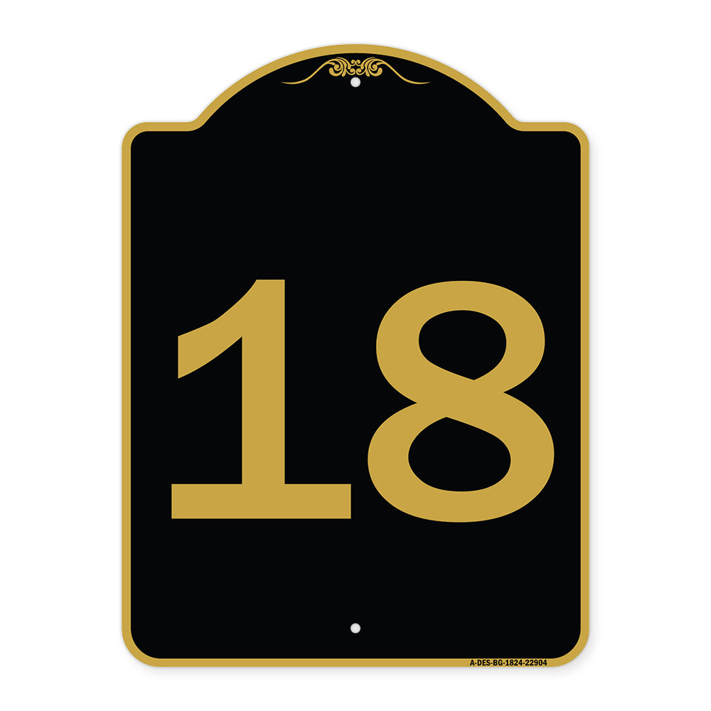 Sign with Number '18