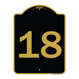 Sign with Number '18
