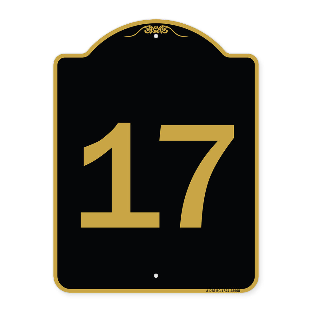 Sign with Number '17