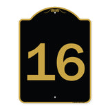 Sign with Number '16