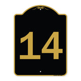 Sign with Number '14