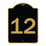 Sign with Number '12
